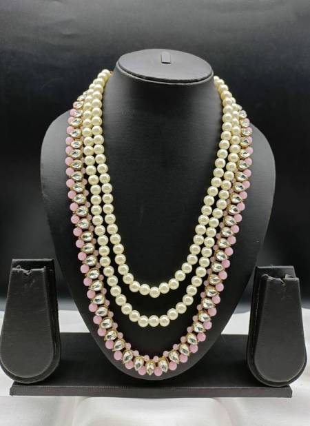 Light Pink Colour Groom Mala Indian Sparkly ForFunctions And Wedding Wear Latest New Mala Collection SRM-015